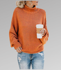 Maglione oversize in maglia con collo alto per donna