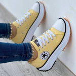 Sneakers in tela con suola spessa da donna | Ideali per tutti i giorni