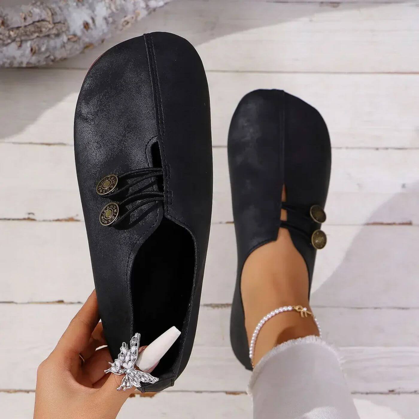 Scarpe Basse in Pelle Morbida da Donna | Ideali per l'Uso Quotidiano