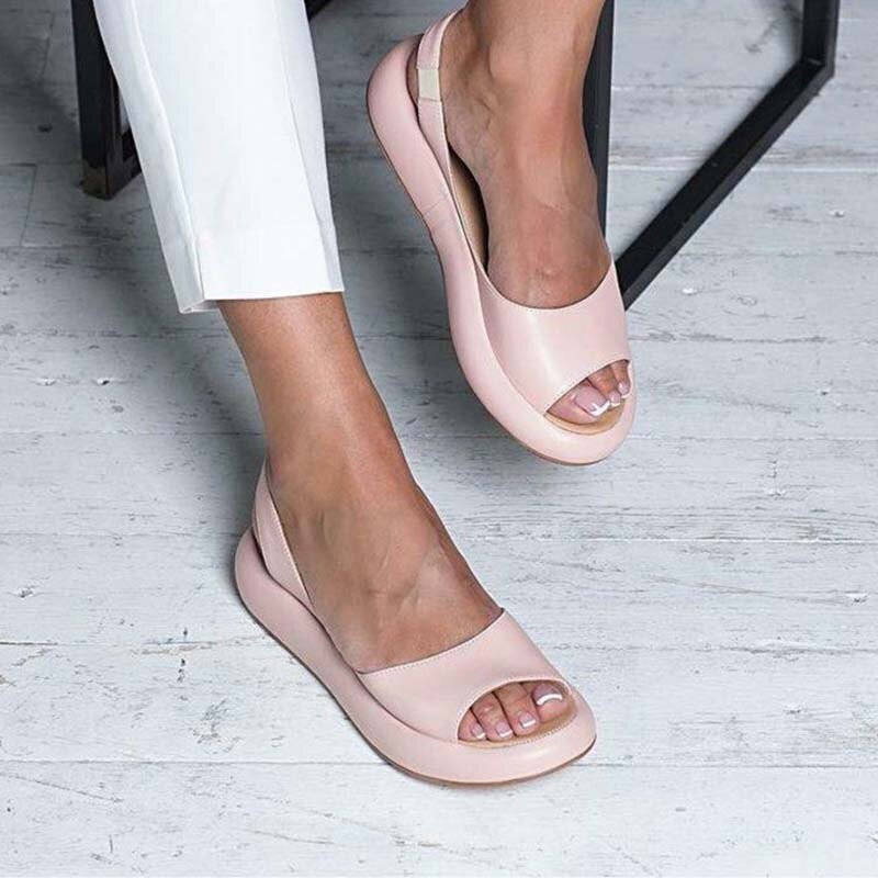Sandali aperti con cinturino elastico per donna | Ideali per l'estate