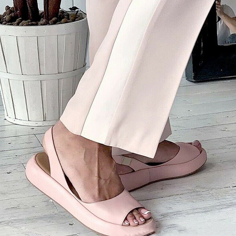 Sandali aperti con cinturino elastico per donna | Ideali per l'estate