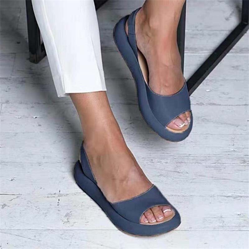 Sandali aperti con cinturino elastico per donna | Ideali per l'estate
