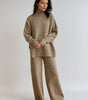 Ensemble pull à col roulé avec pantalon pour femme