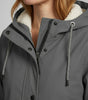 Parka oversize con cappuccio e pelliccia ecologica da donna