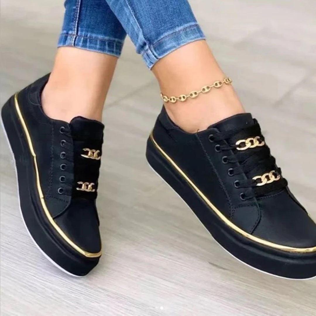 Sneakers con Dettaglio Dorato da Donna | Ideali per l'Uso Quotidiano