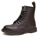 Stivali Martin con lacci in pelle da donna