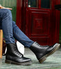 Stivali Martin con lacci in pelle da donna