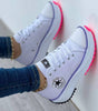 Sneakers in tela con suola spessa da donna | Ideali per tutti i giorni