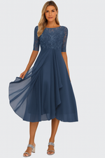 Vestito midi svasato in pizzo da donna | Ideale per tutti i giorni