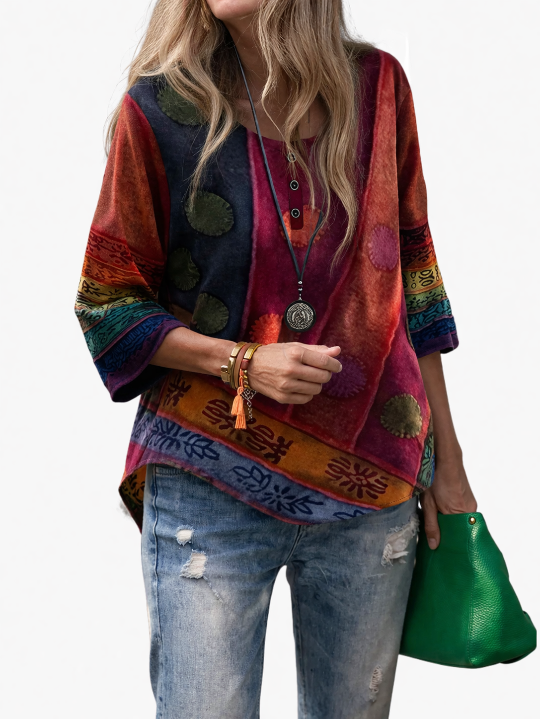 Top donna tunica con stampa geometrica | Ideale per tutti i giorni