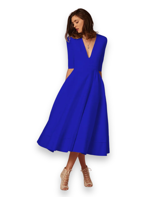 Robe Midi en Tissu Confortable pour Femmes