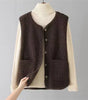 Gilet senza maniche in sherpa effetto pecora da donna