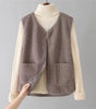 Gilet senza maniche in sherpa effetto pecora da donna