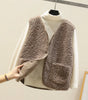 Gilet senza maniche in sherpa effetto pecora da donna