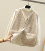 Gilet senza maniche in sherpa effetto pecora da donna