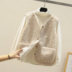 Gilet senza maniche in sherpa effetto pecora da donna