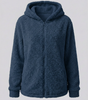 Felpa Teddy con Cappuccio in Pile da Donna