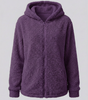 Felpa Teddy con Cappuccio in Pile da Donna