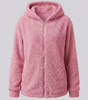 Felpa Teddy con Cappuccio in Pile da Donna