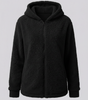 Felpa Teddy con Cappuccio in Pile da Donna