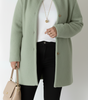 Cardigan lungo oversize in maglia con collo tondo da donna