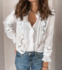 Blusa a maniche lunghe con chiusura a bottoni da donna | Ideale per l'uso quotidiano