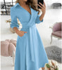 Abito midi elegante con maniche lunghe da donna | Ideale per occasioni speciali