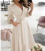 Abito midi elegante con maniche lunghe da donna | Ideale per occasioni speciali