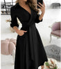Abito midi elegante con maniche lunghe da donna | Ideale per occasioni speciali