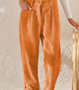 Pantaloni a vita alta in velluto a coste con taglio a carota per donna