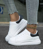 Sneaker Confort con Suola Spessa in Pelle Sintetica per Donna