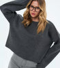 Maglione oversize con collo alto a coste per donna