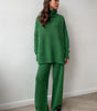 Ensemble pull à col roulé avec pantalon pour femme