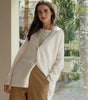 Cardigan oversize da donna con maniche lunghe, collo a V e bottoni  