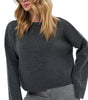 Maglione oversize con collo alto a coste per donna