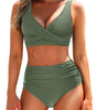 Bikini a vita alta con top regolabile da donna