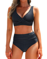 Bikini a vita alta con top regolabile da donna