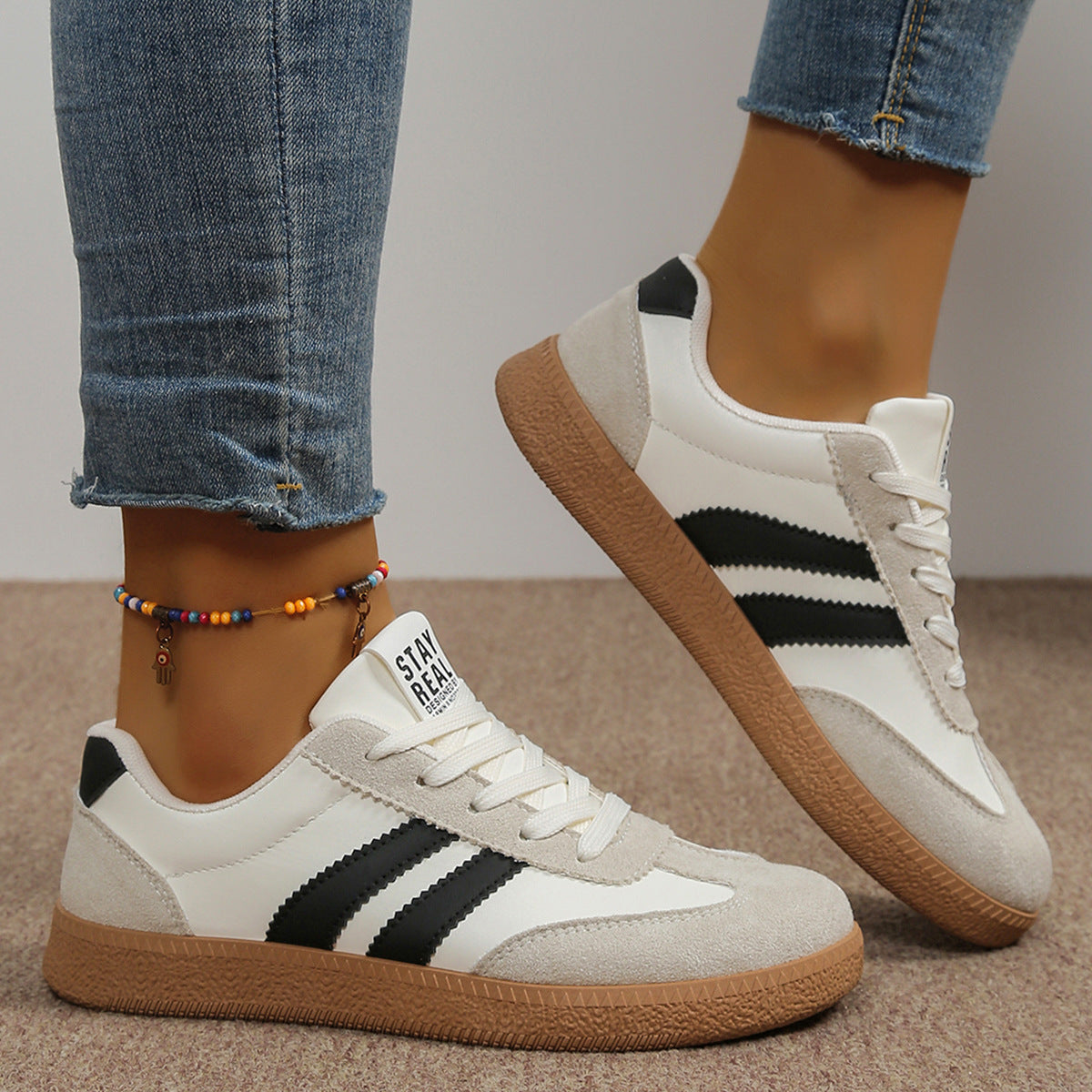 Scarpe da ginnastica da donna con suola piatta | Ideali per tutti i giorni