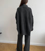 Ensemble pull à col roulé avec pantalon pour femme