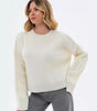 Maglione oversize con collo alto a coste per donna