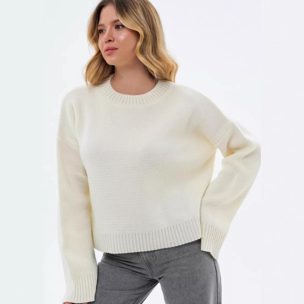 Maglione oversize con collo alto a coste per donna