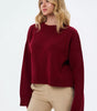 Maglione oversize con collo alto a coste per donna