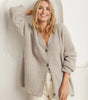 Cardigan oversize da donna con maniche lunghe, collo a V e bottoni  