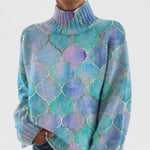 Pull en maille multicolore pour femmes