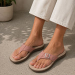 Sandali comfort con cinturino e suola antiscivolo per donna