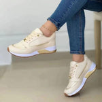 Scarpa da corsa leggera e traspirante in tessuto con lacci per donna