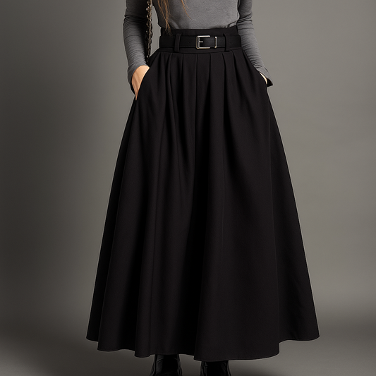 Jupe midi plissée pour femme