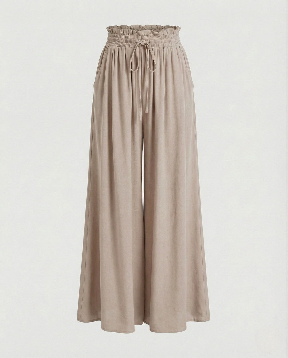 Pantaloni palazzo fluidi e larghi a vita alta da donna  