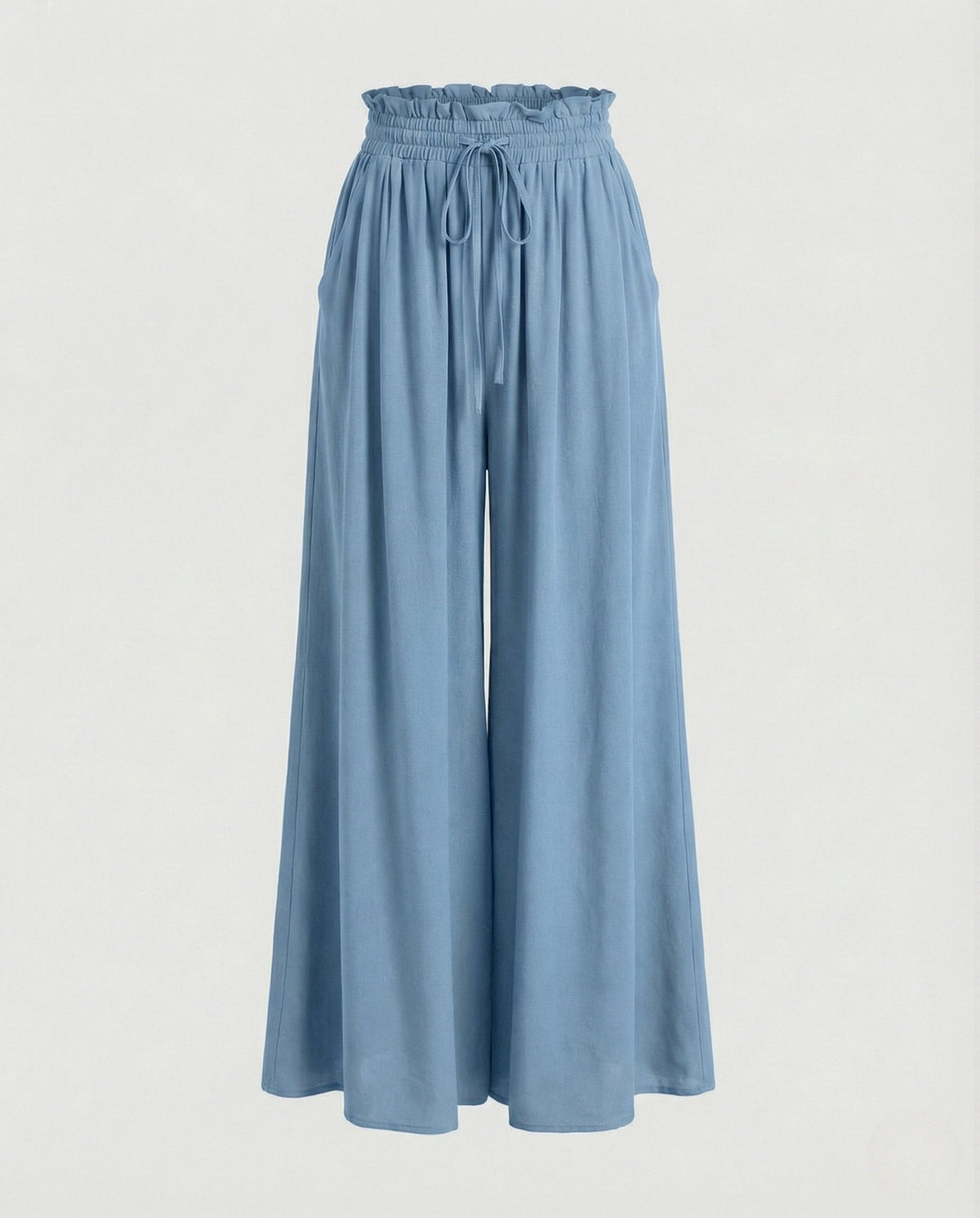 Pantaloni palazzo fluidi e larghi a vita alta da donna  