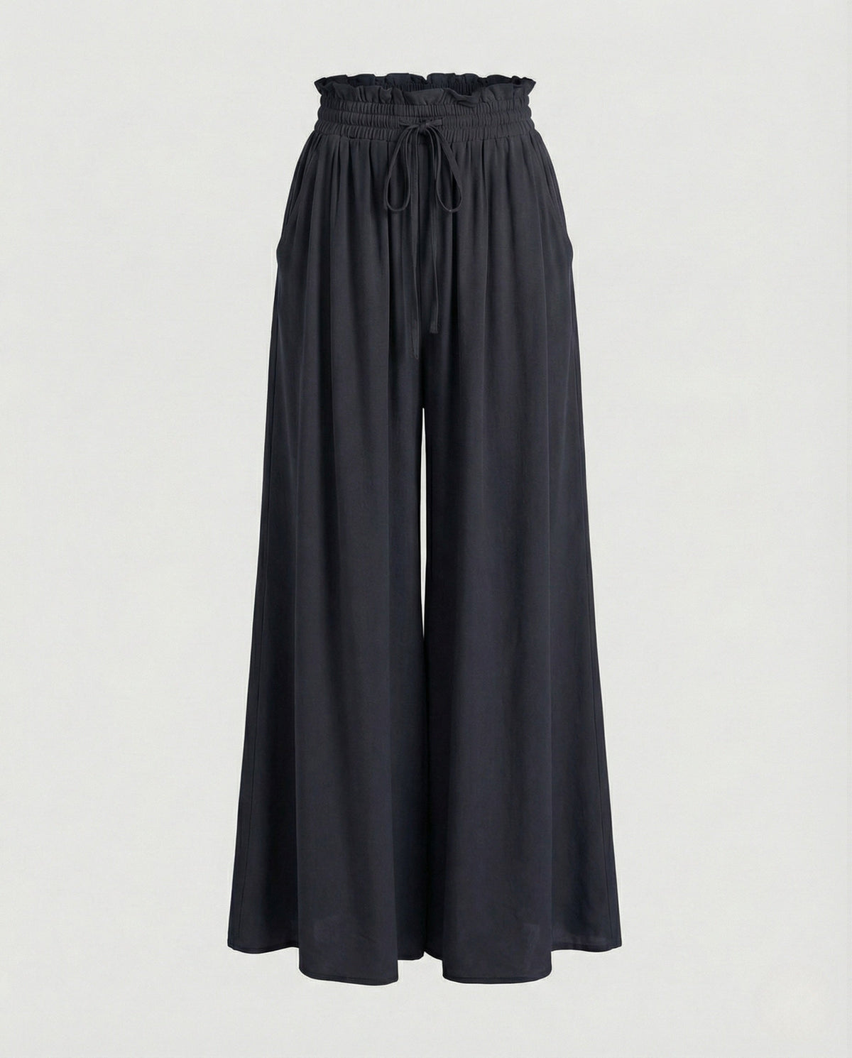 Pantaloni palazzo fluidi e larghi a vita alta da donna  